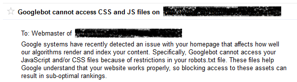 Googlebot cannot access CSS and JS Files - Google Search Console Error