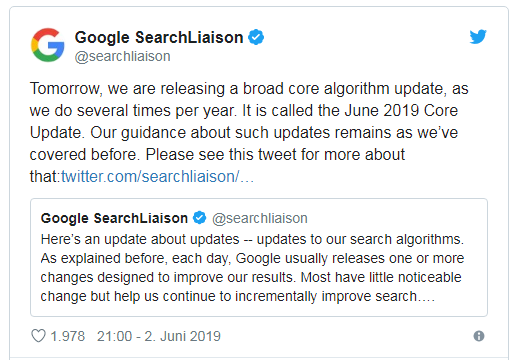 Google Search Liaison Update