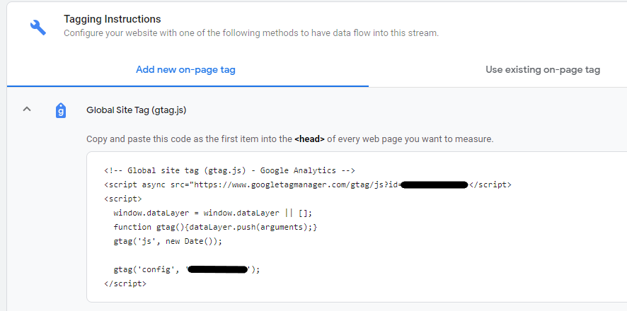 Tagging instructions for GA4